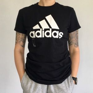 ADIDAS The Go-To Tee Black White 3 Stripes SM